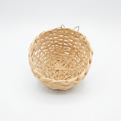 Half Covered Bamboo Nest for Doves & Canaries - Hangable Birds Breeding Basket