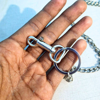 2ft Long Parrot Leashes Foot Chain, Anti-Bite Flying Training U-Shap Clasp Buckle