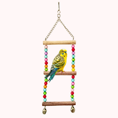3-Steps Swing Hanging Climbing Toy for Small Bird