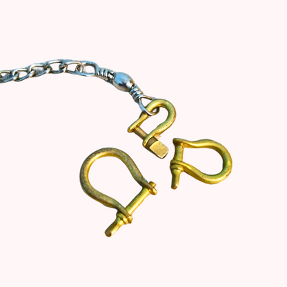 2ft Long Parrot Leashes Foot Chain, Anti-Bite Flying Training U-Shap Clasp Buckle