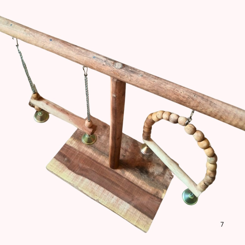 Natural Wood Jumbo PlayStation for Macaws, Greys & Large Parrots