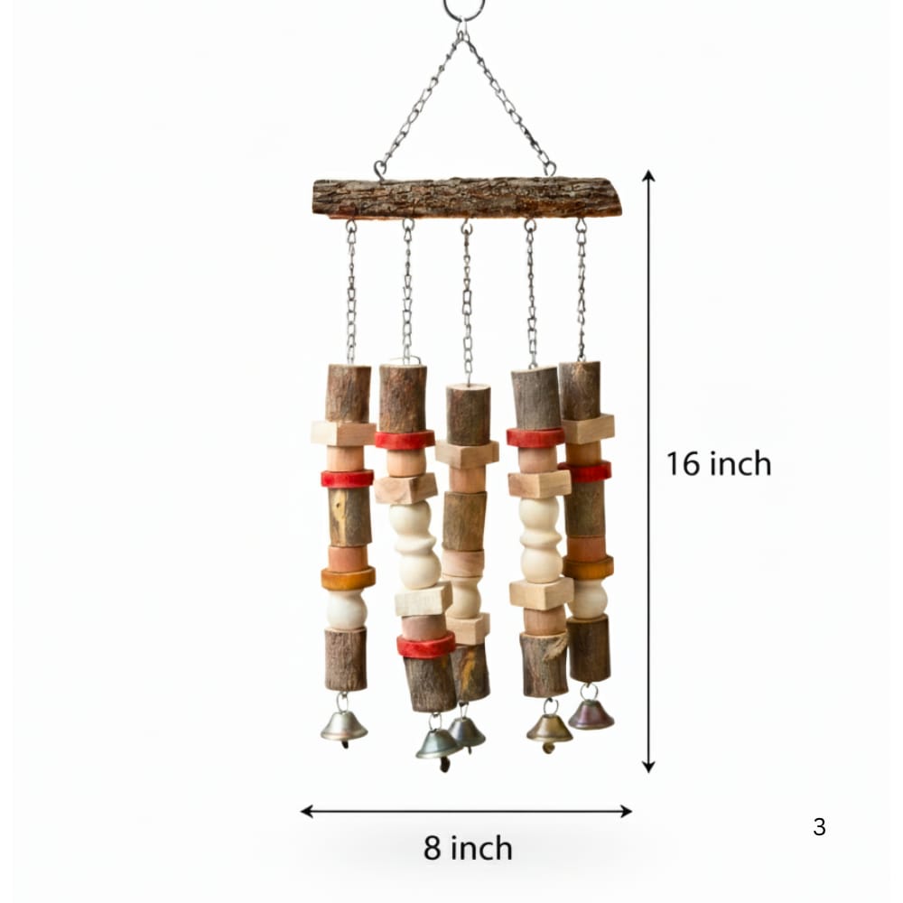 Premium Parrot Play Gym Hanging Toy – Jumbo Jingle Set for Large Birds